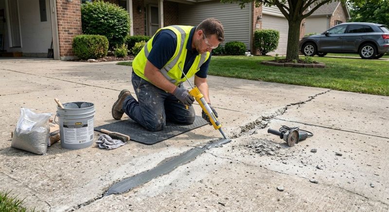 Concrete Crack Sealing in Des Moines, IA