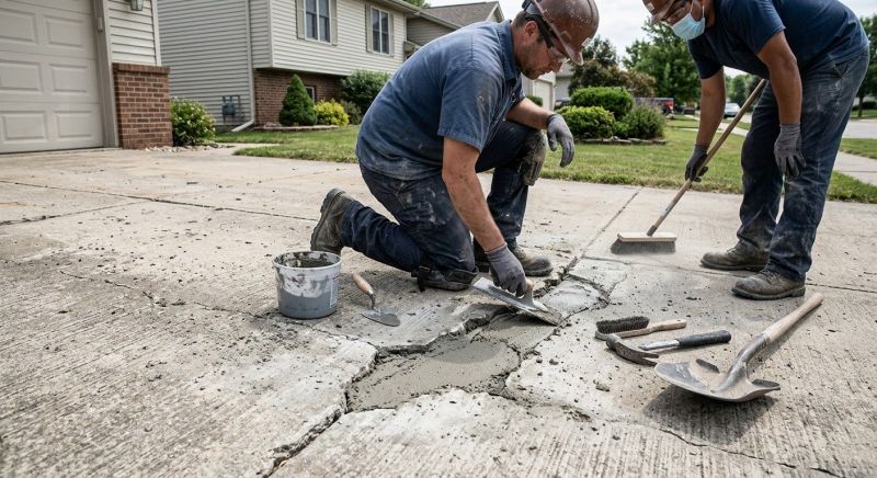Cracked Concrete Repair in Corpus Christi, TX