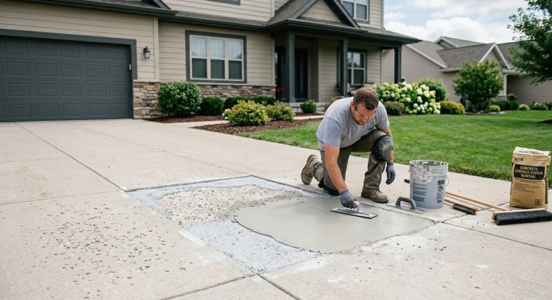 Concrete Driveway Patching in West Des Moines, IA