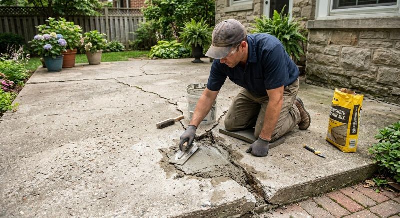 Porch Crack Repair in West Des Moines, IA